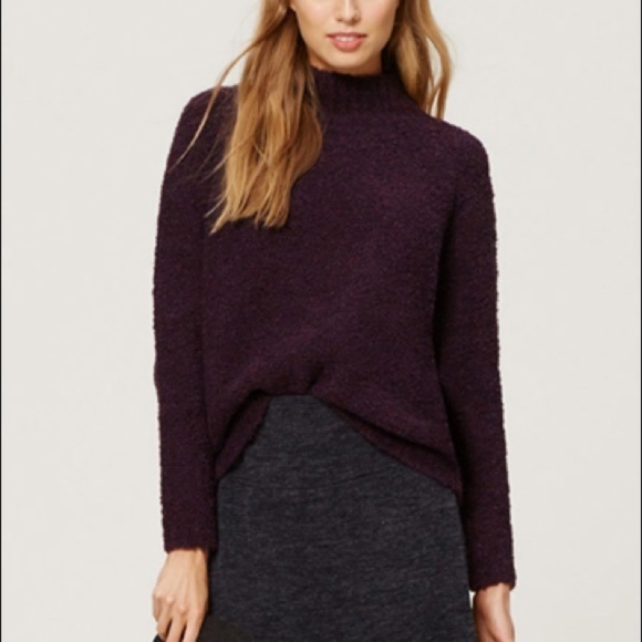 NWT Loft Slouchy Boucle Turtleneck XL Green - Picture 4 of 5